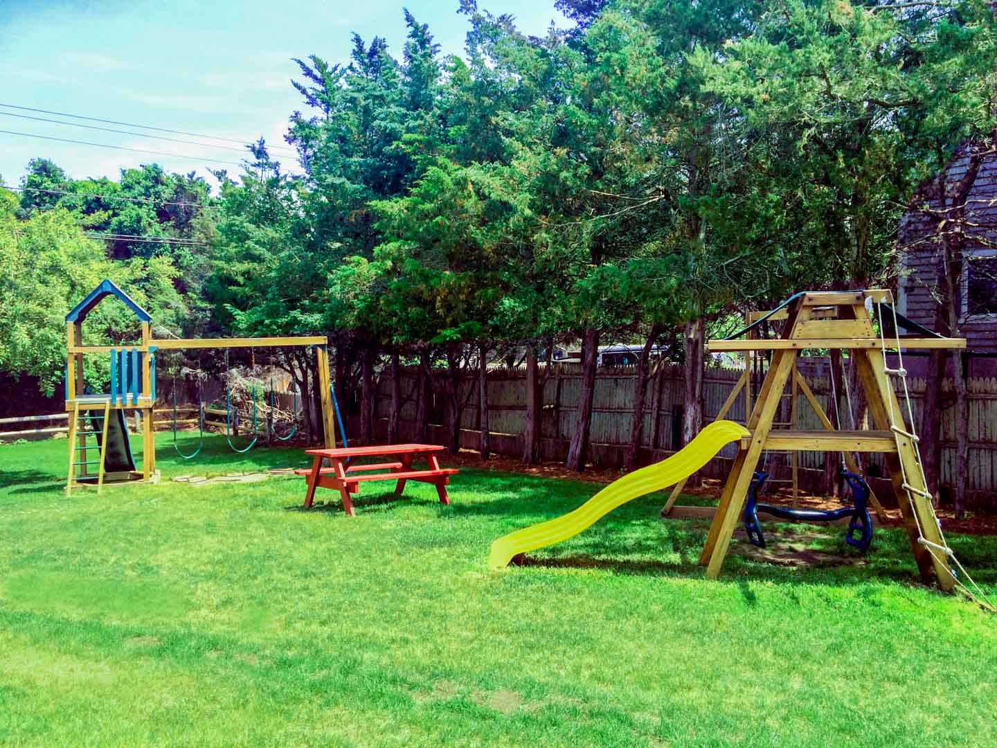 A spacious playground at VRI's Riverview Resort in South Yarmouth, Massachusetts.